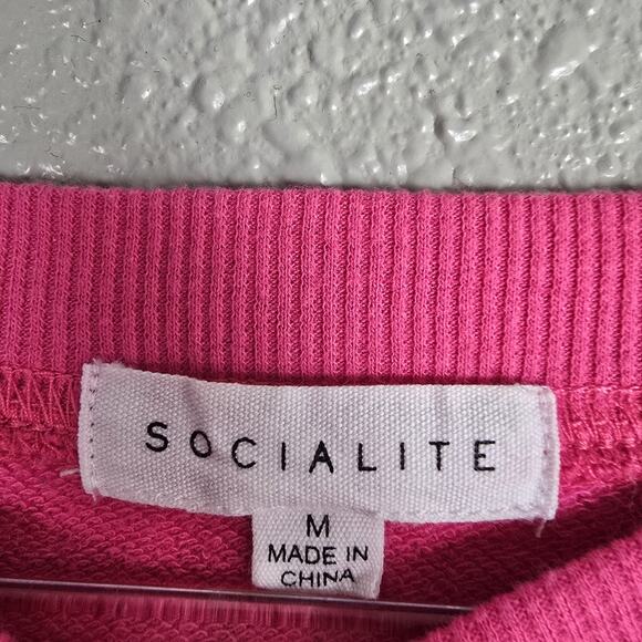 Socialite Front Knot Pullover Sweater Pink Size M - Picture 3 of 5